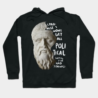 Plato Socrates Philosophy Quote Philosopher Greek Statue Vaporwave Hoodie